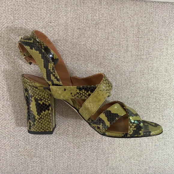 Paris Texas olive green snakeskin effect sandals size 39 EU - Picture 7 of 11